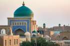 Khiva, Xorazm Region, Uzbekistan, Central Asia. Dome on the Islam Khodja Madrasa. Art Print